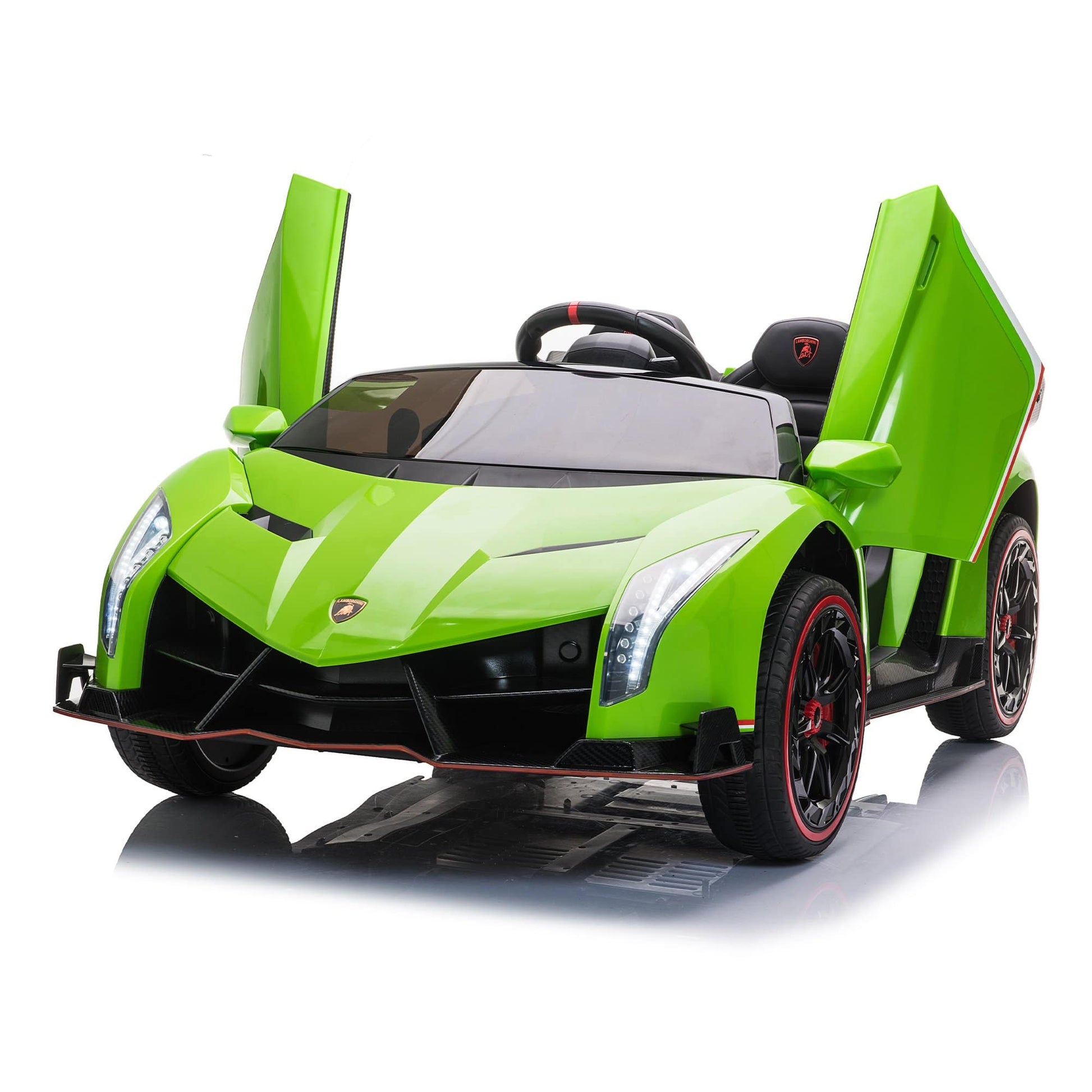 24V 4x4 Lamborghini Veneno 2 Seater Ride on with Parental Remote Control for 3-8 Years (Green)