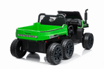 24V 4x4 Freddo Toys 6 Wheels Tractor Trailer 2 Seater Ride on with Parental Remote Control for 3+ Years (Black/Green)