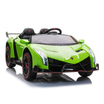 24V 4x4 Lamborghini Veneno 2 Seater Ride on with Parental Remote Control for 3-8 Years (Green)