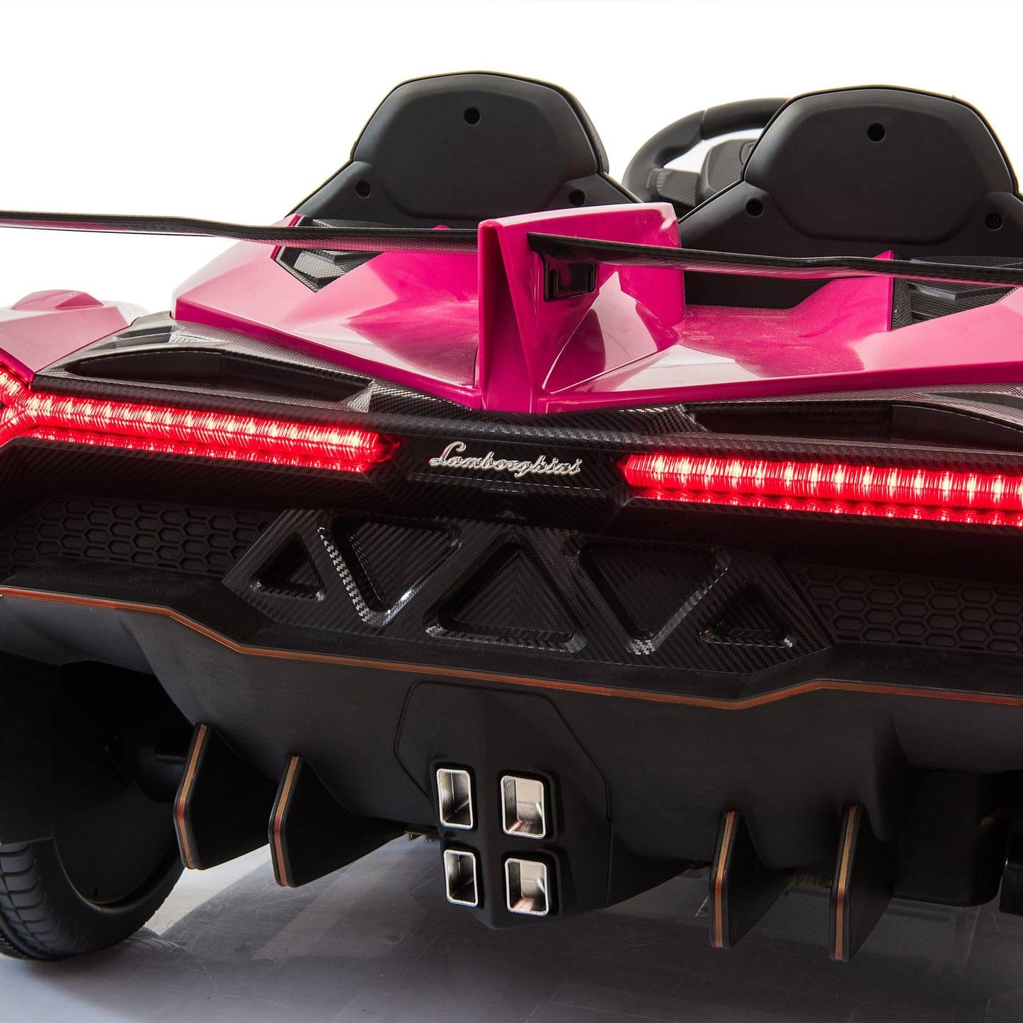 24V 4x4 Lamborghini Veneno 2 Seater Ride on with Parental Remote Control for 3-8 Years (Pink)