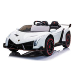 24V 4x4 Lamborghini Veneno 2 Seater Ride on with Parental Remote Control for 3-8 Years (White)