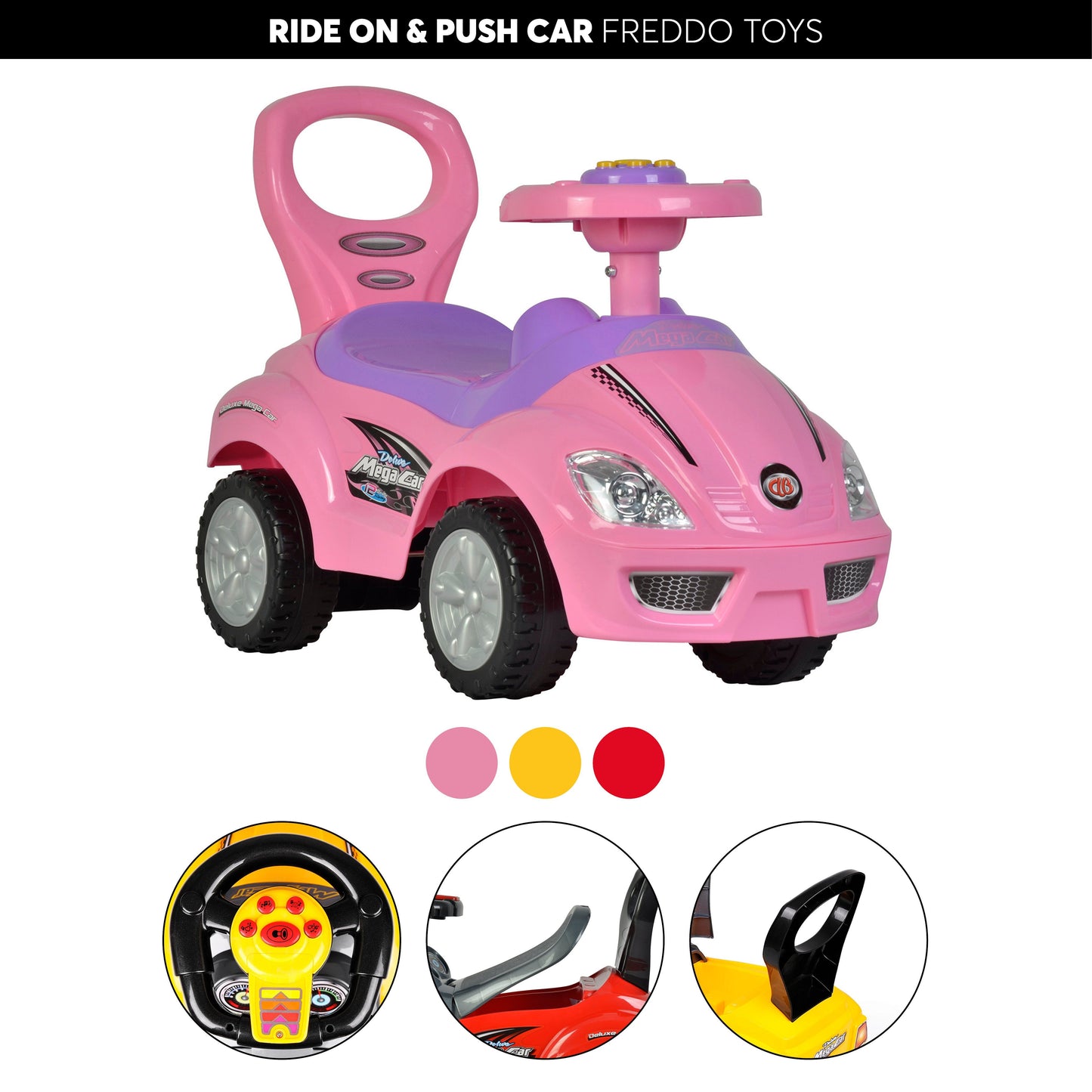 Freddo Toys | Deluxe Ride on Car & Push car
